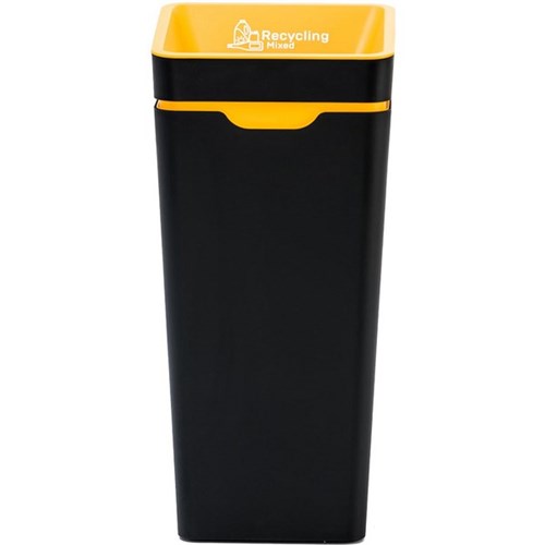 Method 60L Yellow Mixed Recycling Bin With Open Lid