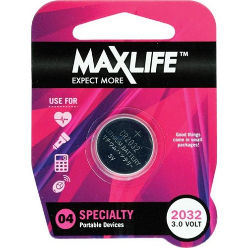 Maxlife CR2032 Lithium Speciality Cell Battery