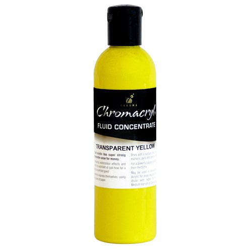 Chromacryl Liquid Acrylic Paint 250ml Trans Yellow