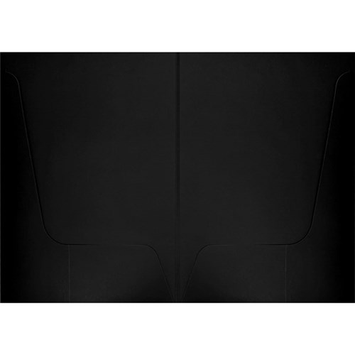 FM Presentation Folder 2 Pocket Matt Black, Pack of 10