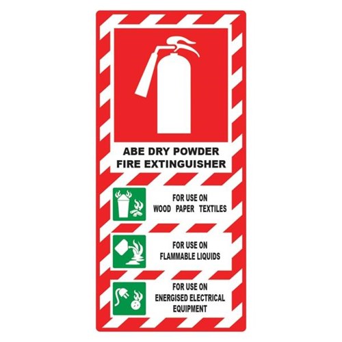 ABE Dry Powder Fire Extinguisher Safety Sign 240x340mm