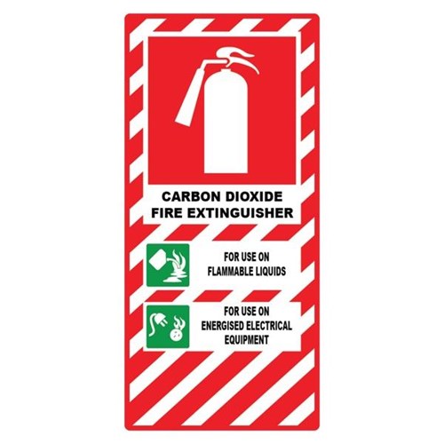 Carbon Dioxide Fire Extinguisher Safety Sign 240x340mm