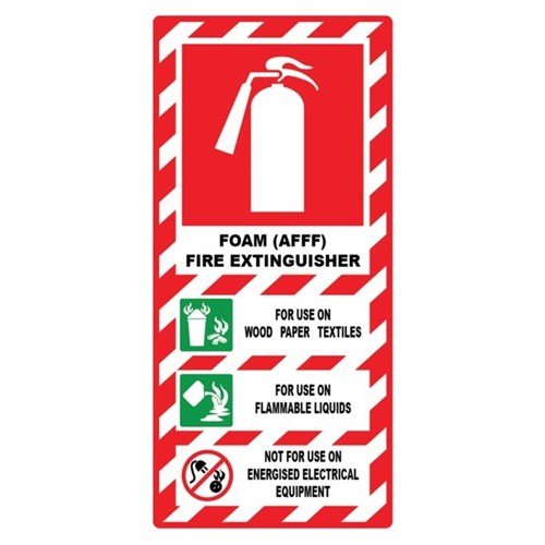 Foam AFFF Fire Extinguisher Safety Sign 240x340mm