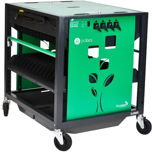 PC Locs Revolution ECO 28 Bay Charging Trolley For Laptops & Chromebooks