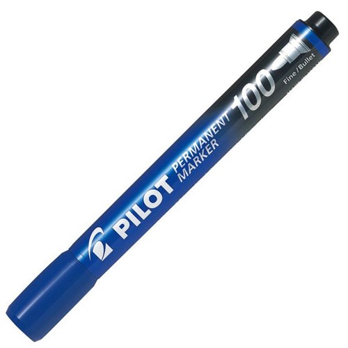 Pilot SCA-100 Blue Permanent Marker Fine Bullet Tip