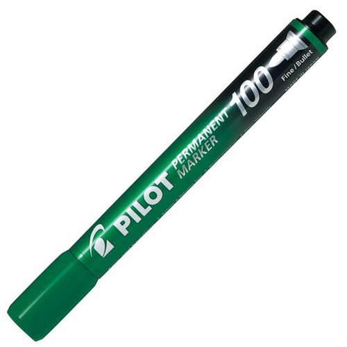 Pilot SCA-100 Green Permanent Marker Fine Bullet Tip