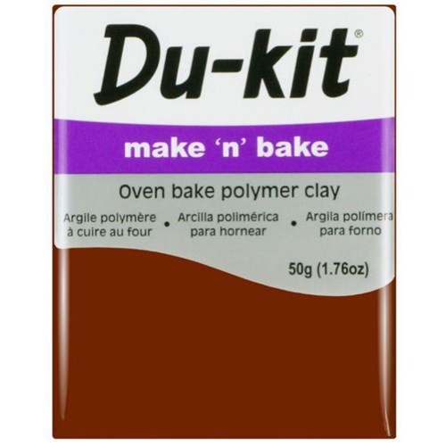 Du-kit Make n Bake Oven Bake Modelling Clay 50g Dark Brown
