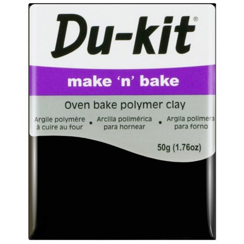 Du-kit Make n Bake Oven Bake Modelling Clay 50g Black