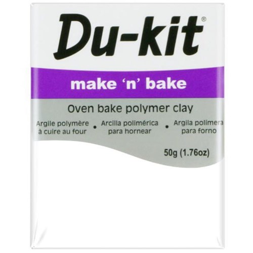 Du-kit Make n Bake Oven Bake Modelling Clay 50g White