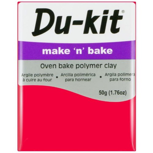 Du-kit Make n Bake Oven Bake Modelling Clay 50g Red