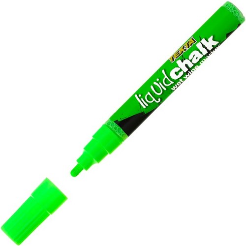 Texta Liquid Chalk Wet Wipe Window Marker 4.5mm Bullet Tip Green