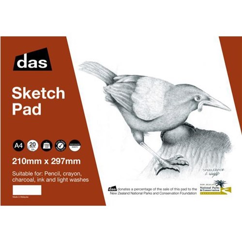 Das Saddleback Sketch Pad Perforated A4 110gsm 20 Leaves