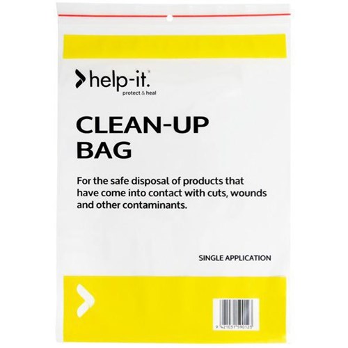 Help-It Resealable Plastic Bags 230x305mm Clear, Pack of 10