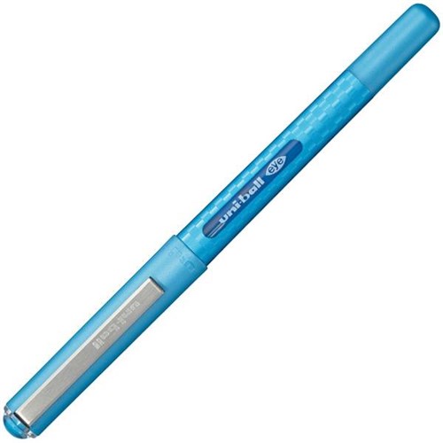 Uniball Eye UB157D Light Blue Rollerball Pen Medium Tip OfficeMax NZ