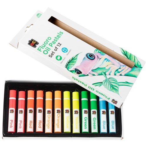 EC Oil Pastels Fluoro Colours, Pack of 12