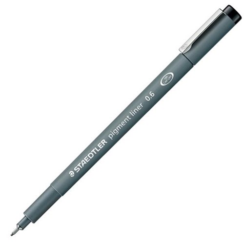 Staedtler Mars Graphic Black Pigment Liner Pen Fine Tip 0.6mm