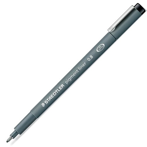 Staedtler Mars Graphic Black Pigment Liner Pen Fine Tip 0.8mm