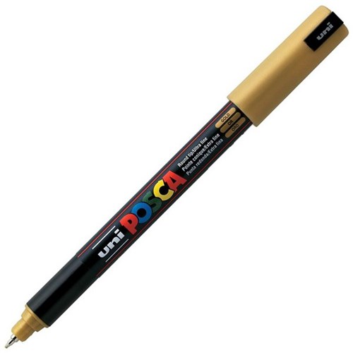 uni POSCA Gold Paint Marker Pen Bullet Ultra Fine PC1-MRGD