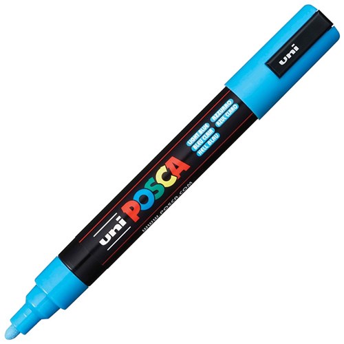 uni POSCA Light Blue Paint Marker Pen Bullet Medium PC5-MLB