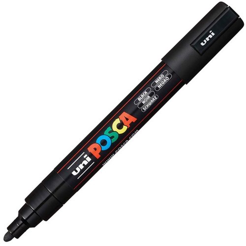 uni POSCA Black Paint Marker Pen Bullet Medium PC5-MBK