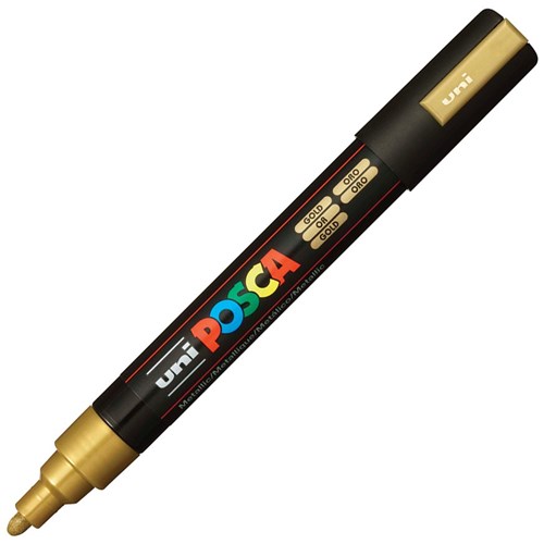 uni POSCA Gold Paint Marker Pen Bullet Medium PC5-MGD