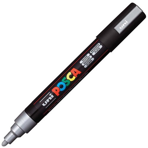 uni POSCA Silver Paint Marker Pen Bullet Medium PC5-MS
