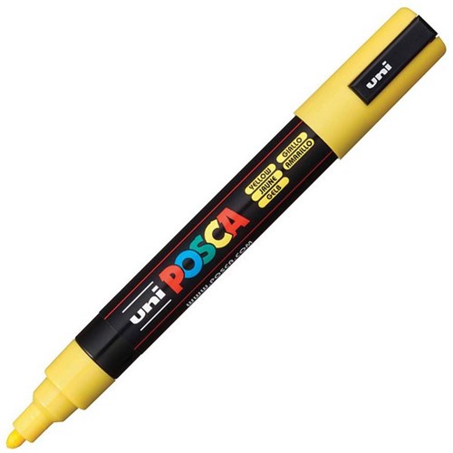 uni POSCA Light Yellow Paint Marker Pen Bullet Medium PC5-MP