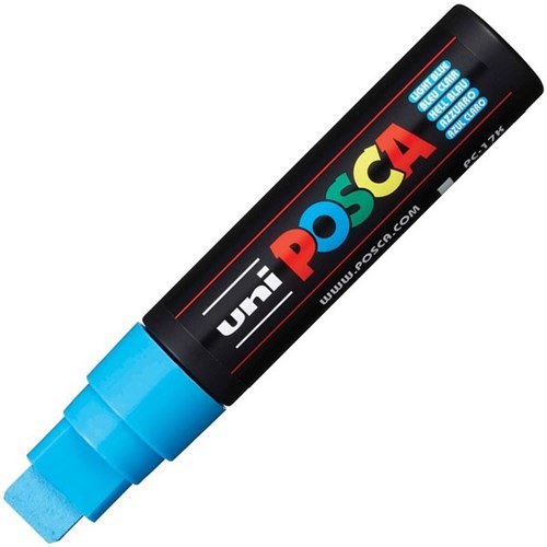 uni POSCA Light Blue Paint Marker Pen Chisel Broad PC17-KBL