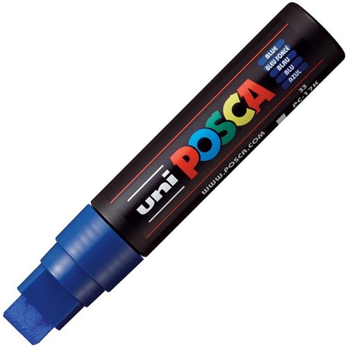 uni POSCA Blue Paint Marker Pen Chisel Broad PC17-KBL
