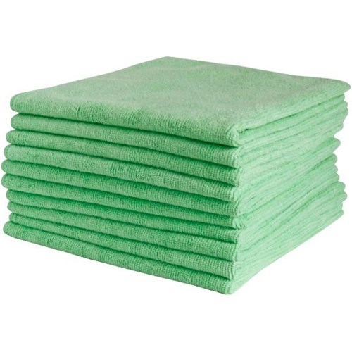 Filta Microfibre Cloth 400 x 400mm Green, Pack of 10
