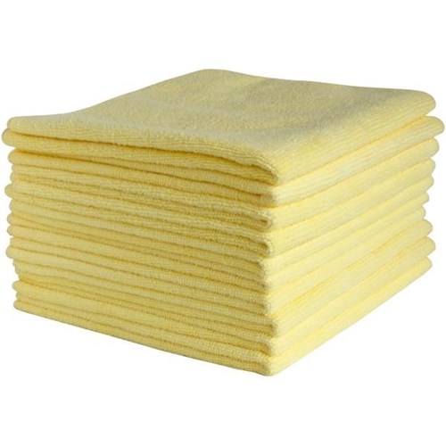 Filta Microfibre Cloth 400 x 400mm Yellow, Pack of 10
