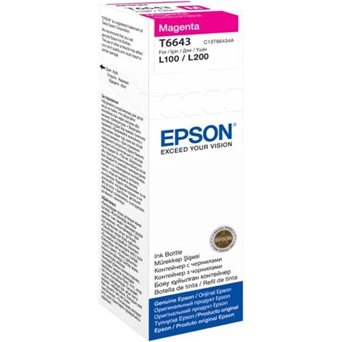 Epson T6643 EcoTank Ink Bottle 70ml Magenta