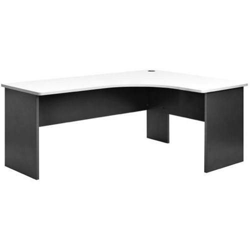 Emerge Workstation OD295 Right Hand 1800mm White/Ironstone