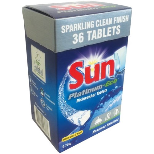 Sun Platinum Eco Dishwasher Tablets, Pack of 36 OfficeMax NZ