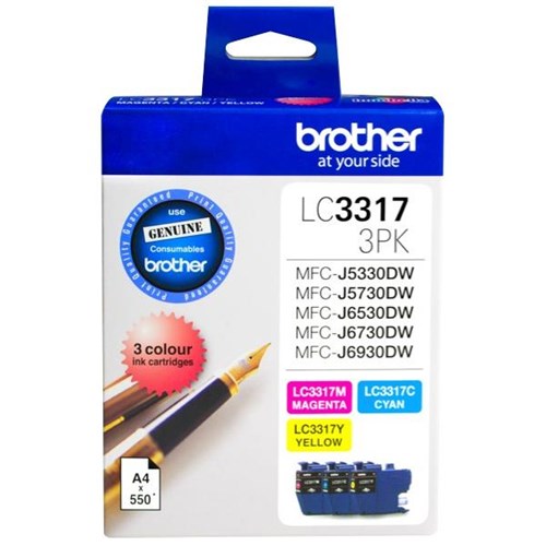 Brother LC33173PK Colour Ink Cartridge Pack of 3 OfficeMax NZ
