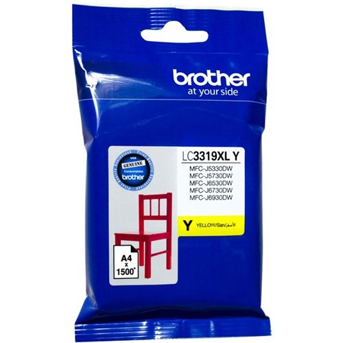 Brother LC3319XL-Y Yellow Ink Cartridge High Yield