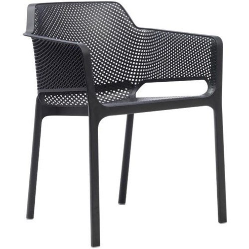 Net Cafe Chair 605x585x800mm, Charcoal
