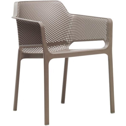 Net Cafe Chair 605x585x800mm Taupe