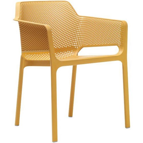 Net Cafe Chair 605x585x800mm Mustard