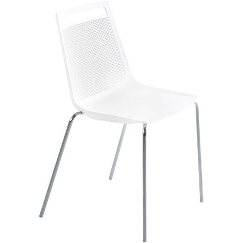 Akami Cafe Chair White/Chrome