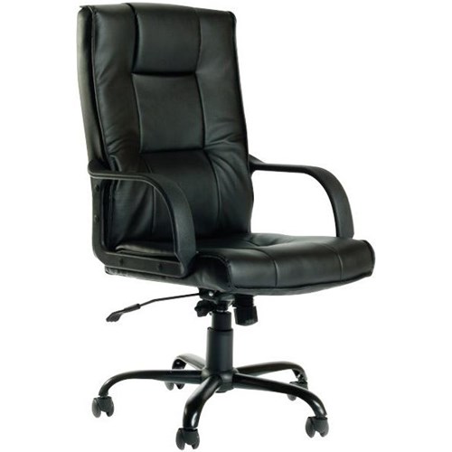 Falcon Executive Chair High Back With Arms PU Black/Black