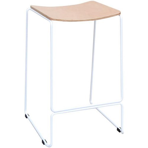 Colorado Bar Stool Sled Base 750mm Natural/White