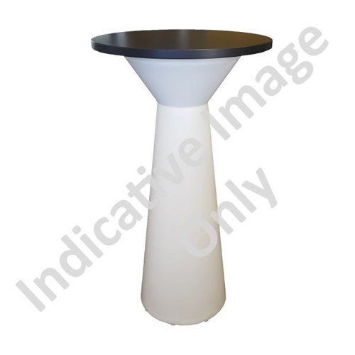 Roller Outdoor Cafe Table 740mm White/Storm