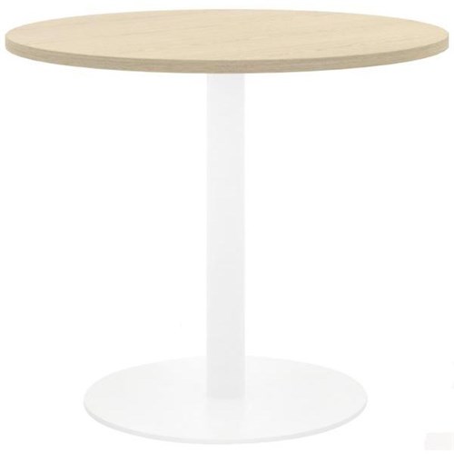Classic Meeting Table Round 900mm Refined Oak/White