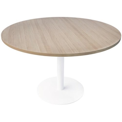 Classic Meeting Table Round 1200mm Refined Oak/White