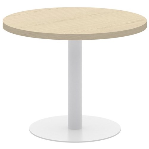 Classic Round Coffee Table 600mm Refined Oak/White