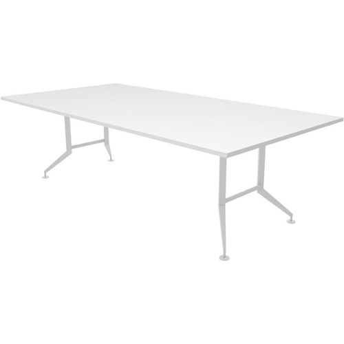 Switch Boardroom Table 2400mm Rectangular Snowdrift/White