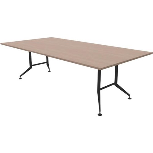 Switch Boardroom Table 2400mm Rectangular Refined Oak/Black