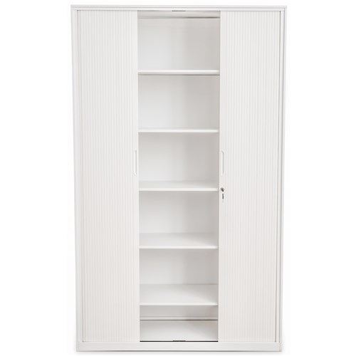 Proceed 6 Tier Tambour Cabinet With PVC Doors White 1200mm