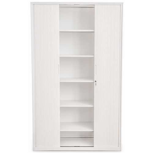 Proceed 6 Tier Tambour Cabinet With PVC Doors White 1200mm
